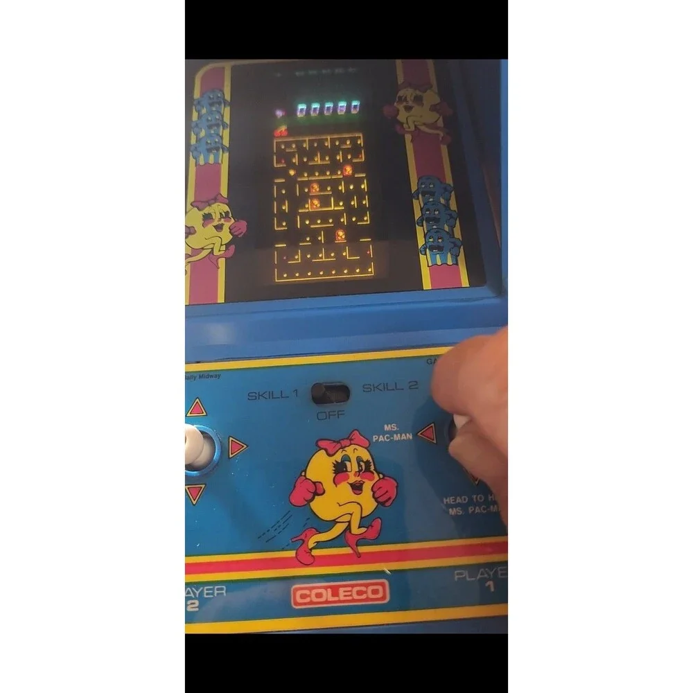 1983 Vintage Ms. Pac-Man Coleco Tabletop Electronic Arcade Game Tested Working